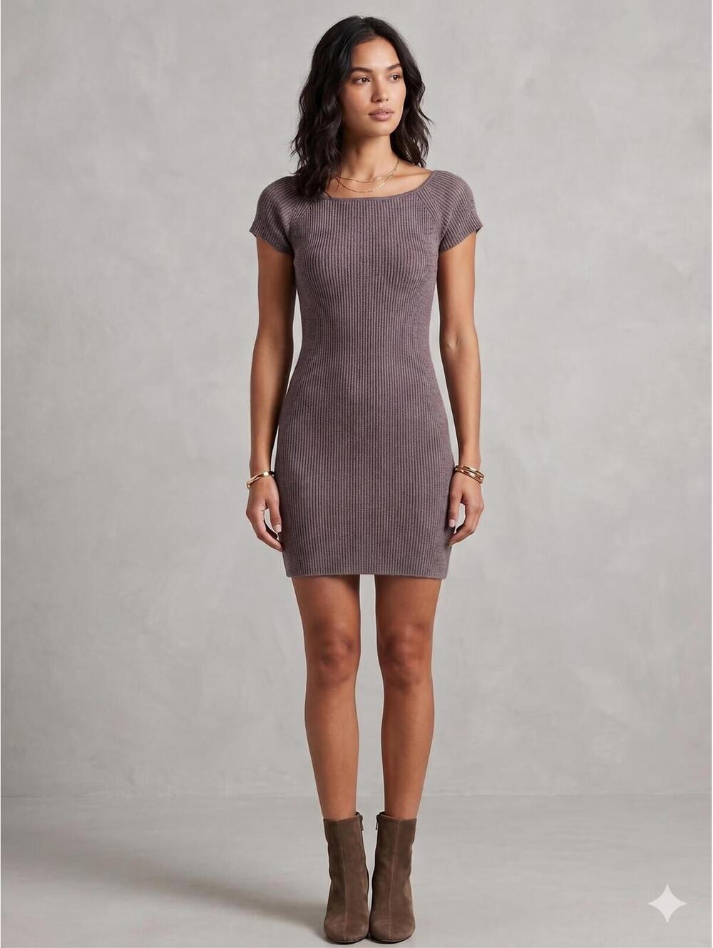 Don't Ask Why Italian Ribbed Bodycon Mini Dress – O/S